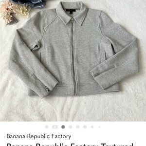 Banana Republic Factory Textured Knit Moto Jacket Small